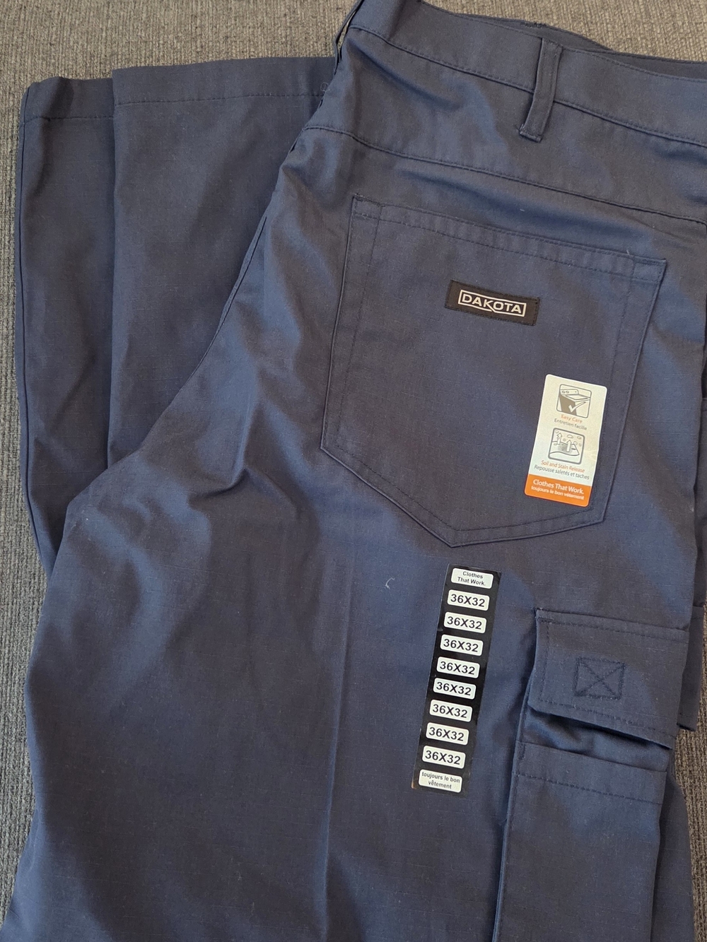 Dakota Men's Navy Cargo Work Pants — Durable Utility Trousers